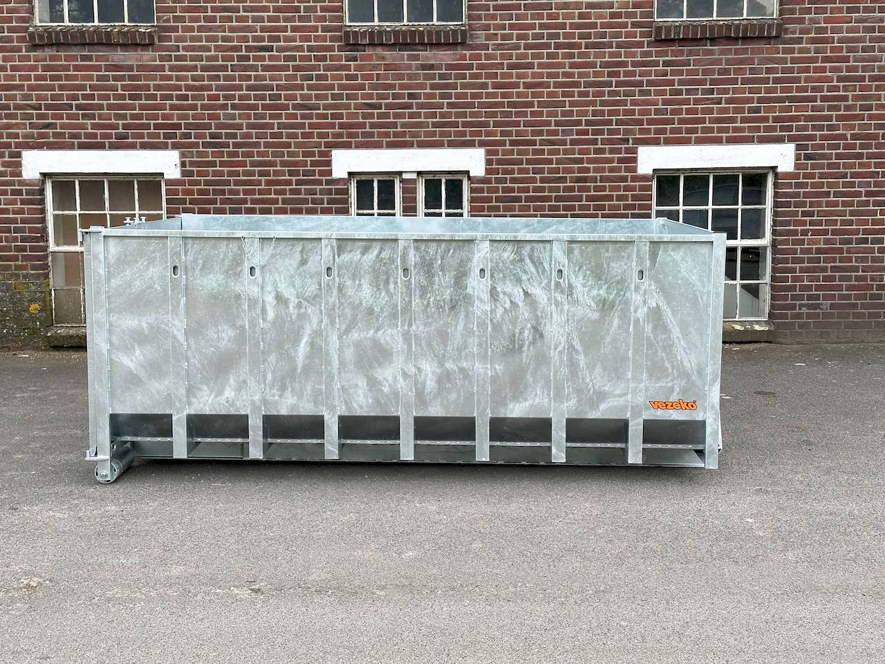 VEZEKO Abrollmulde 105cm Stahlblech feuerverzinkt