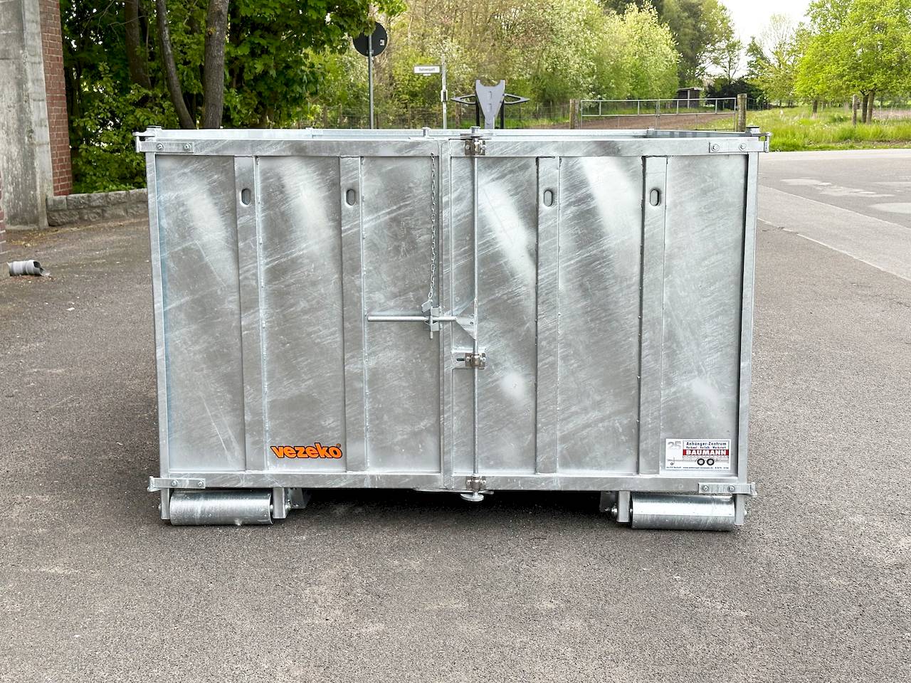 VEZEKO Abrollmulde 105cm Stahlblech feuerverzinkt