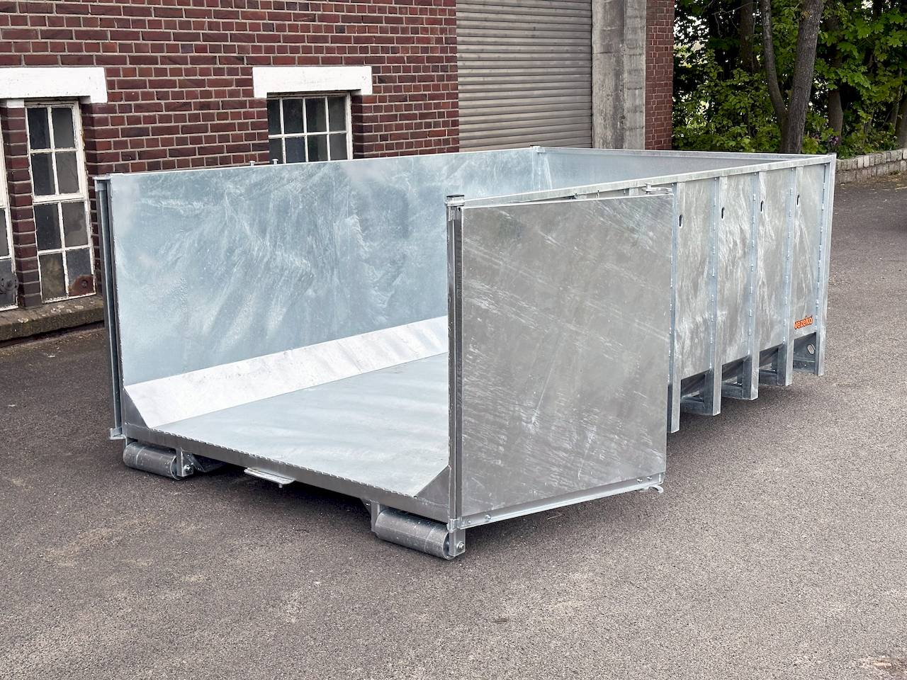 VEZEKO Abrollmulde 105cm Stahlblech feuerverzinkt