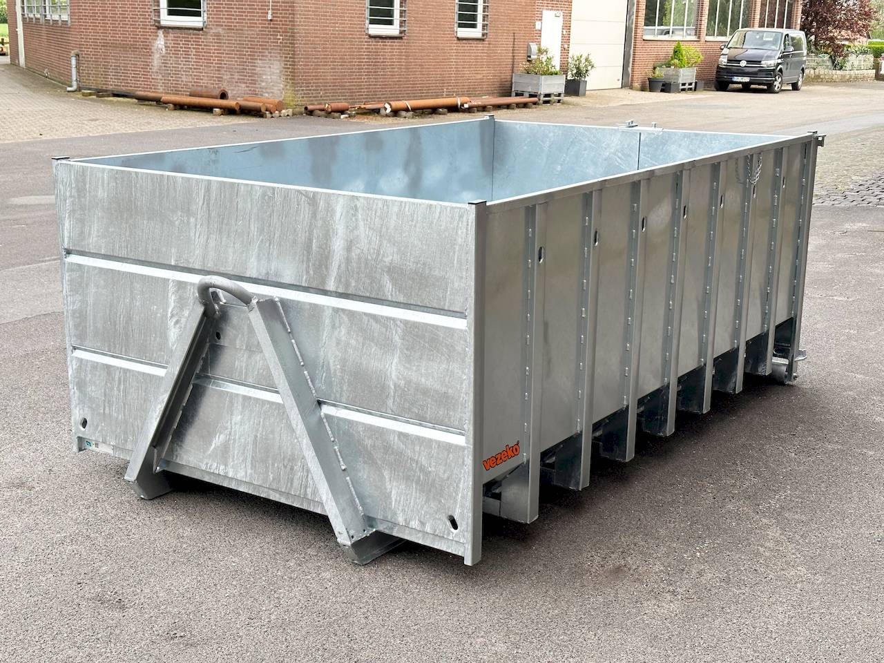 VEZEKO Abrollmulde 105cm Stahlblech feuerverzinkt